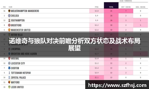 诺维奇与狼队对决前瞻分析双方状态及战术布局展望